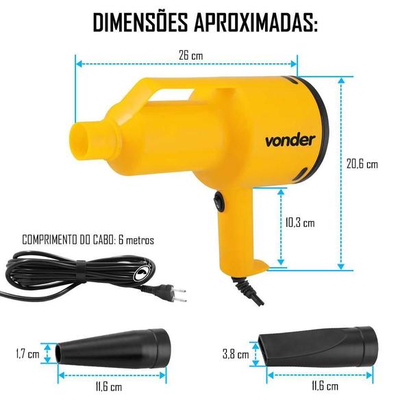 Imagem de Soprador Secador Automotivo Profissional Sav 1200 Vonder