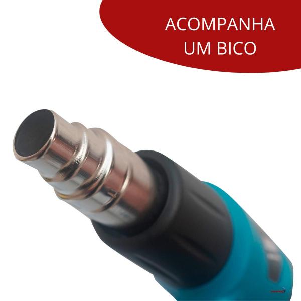 Imagem de Soprador Térmico 110V Ar Quente 2000W Kit Bicos Espátulas Maleta 350 até 600 