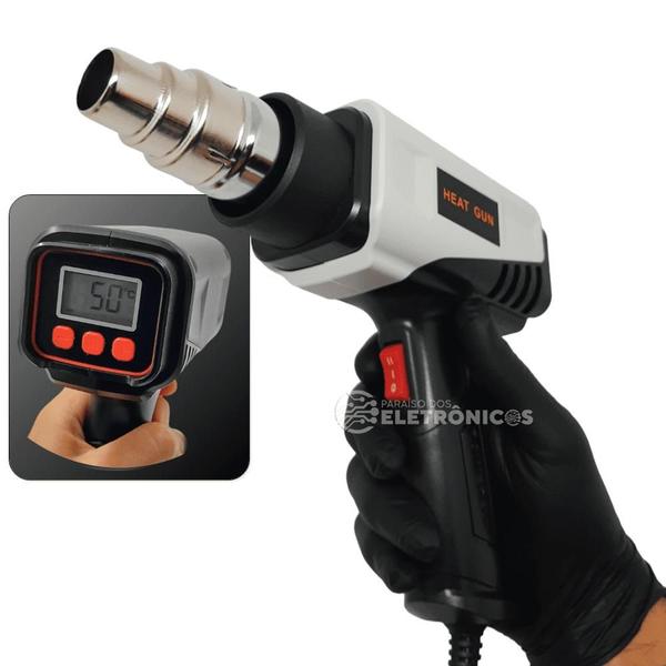 Imagem de Soprador Térmico Aquecedor Profissional Pistola De Ar Quente Bico de Metal LGX170CI