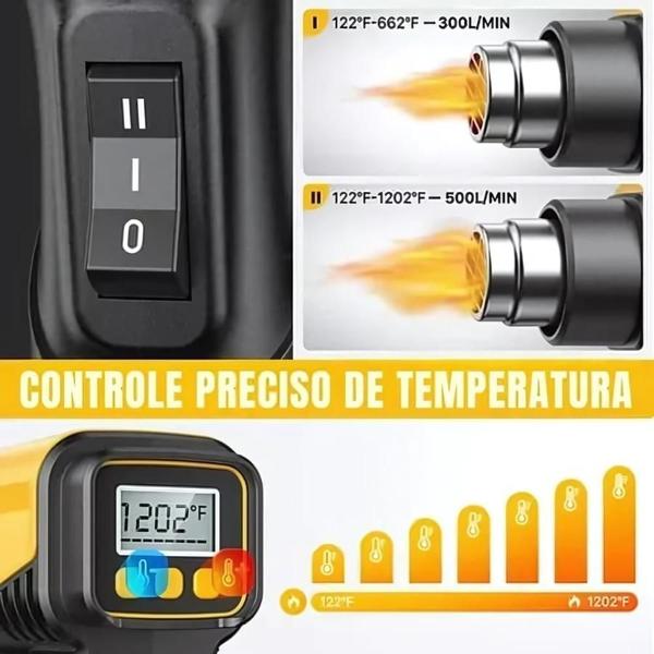 Imagem de Soprador Térmico com Visor Digital e 4 Bocais 110V