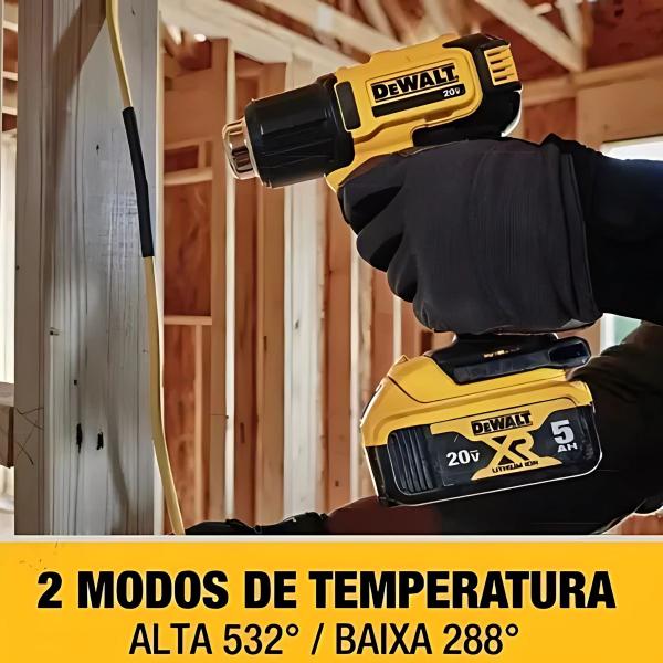 Imagem de Soprador Térmico de Calor 20V Max Com Bateria 4ah DeWalt