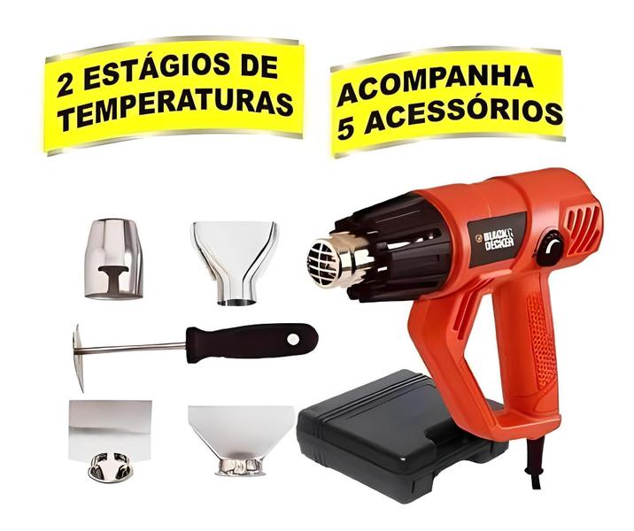 Imagem de Soprador Térmico Hg2000K 1800W Black + Decker 127V