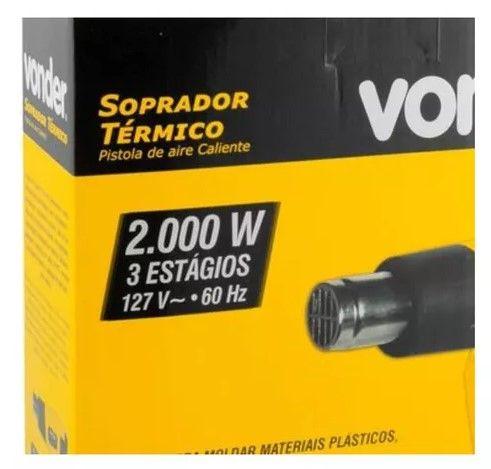 Imagem de Soprador Térmico Vonder 2000w Stv200 3 Estágios + Acessórios Voltagem 127v