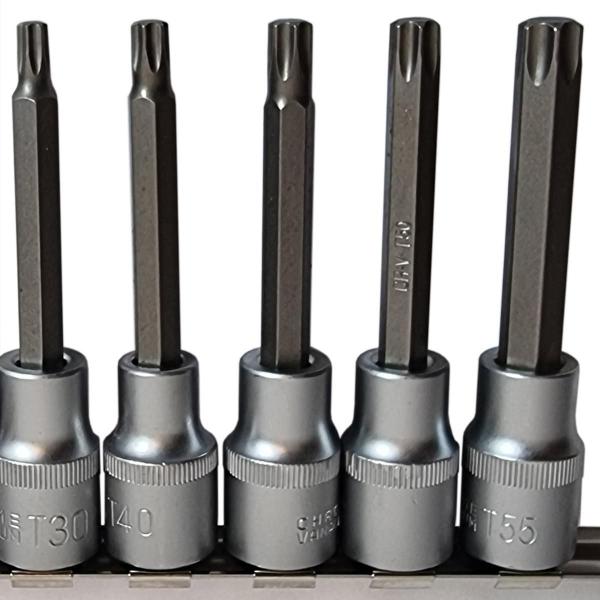 Imagem de Soquete Bits Torx Longo 1/2 pol. T20 a T55 Eda Profissional