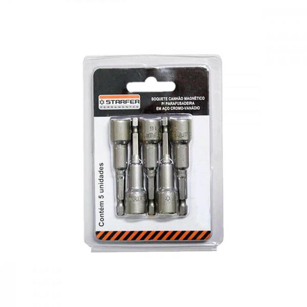 Imagem de Soquete Canhao Magn.Starfer A 1/4'' - Kit C/5 PC