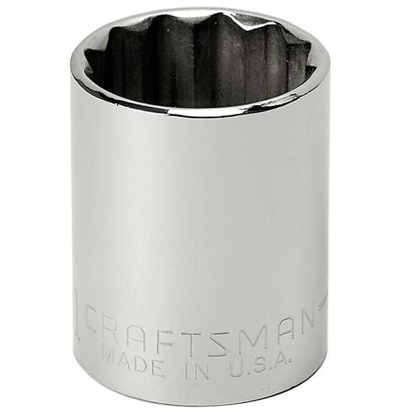 Imagem de Soquete Curto 17mm, 12 Pontas, Encaixe 3/8 - 44307- Craftsman