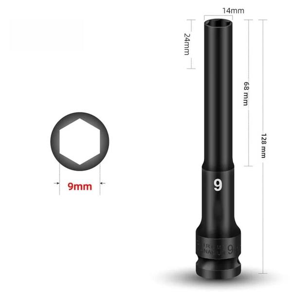 Imagem de Soquete de Impacto de 1/2 Polegada - Extensão Extra Profunda 8-24mm