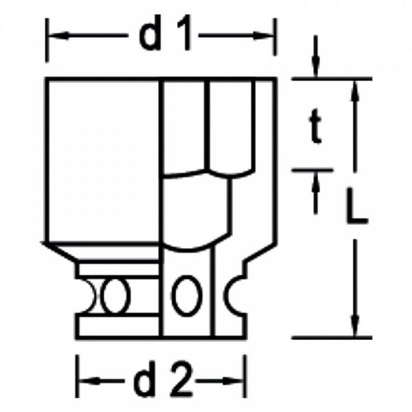 Imagem de Soquete De Impacto Encaixe 34 x 32mm  Gedore