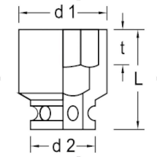 Imagem de Soquete de Impacto Sextavado 3/4" 41mm 020018 Gedore