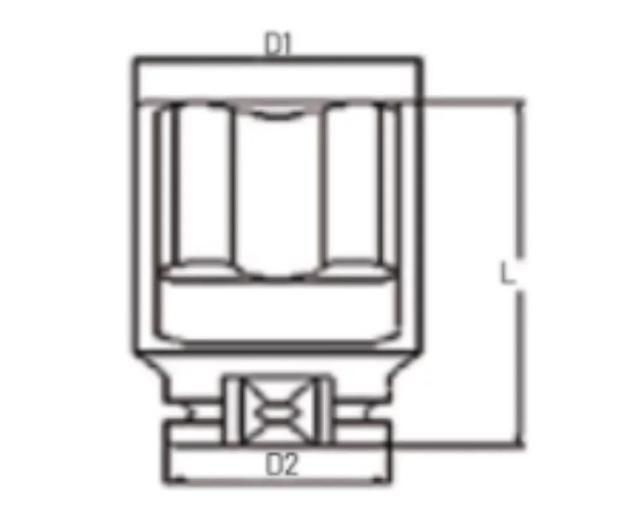 Imagem de Soquete De Impacto Sextavado Encaixe 1/2 23 Mm