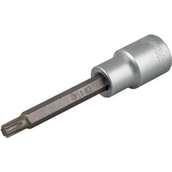 Imagem de Soquete hexalobular macho longo, encaixe de 1/2", T40, VONDER