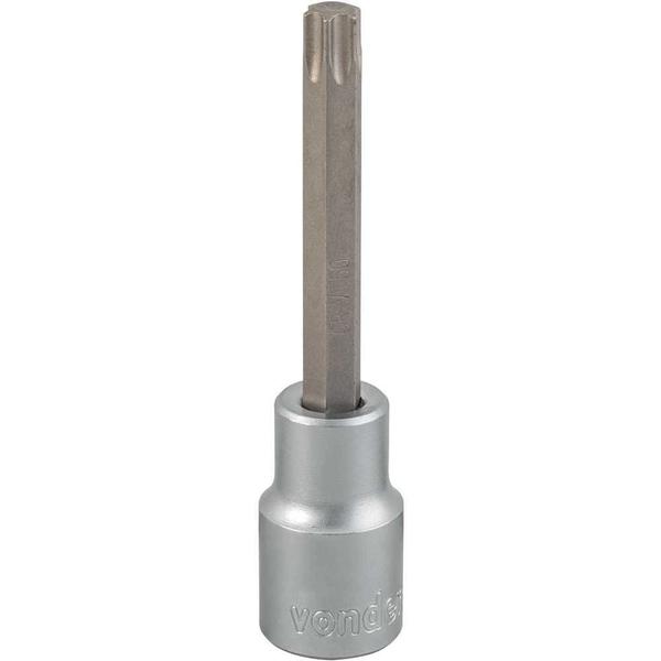 Imagem de Soquete hexalobular macho longo, encaixe de 1/2", T50, VONDER