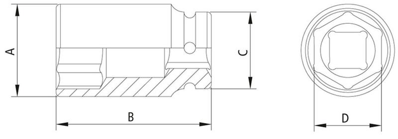Imagem de Soquete Impacto Sextavado Longo Molibdênio 1.7/8 1'' 4933019