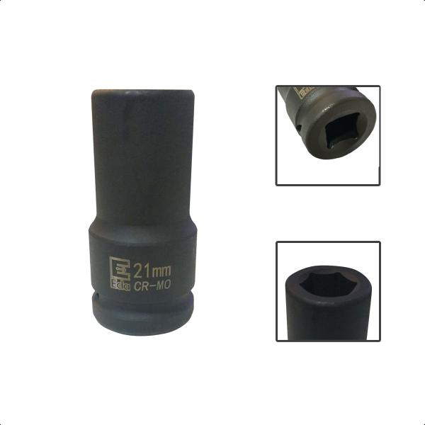 Imagem de Soquete Longo De Impacto Sextavado 21mm x 3/4”Pol Aço CR-MO