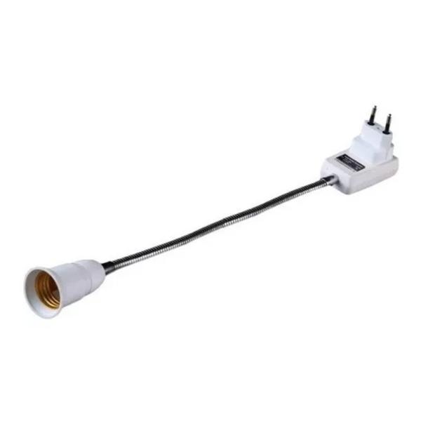 Imagem de Soquete para Lampada 60 cm Haste Flexível E27 Adaptador Bivolt Tomada Bestfer BFH2311