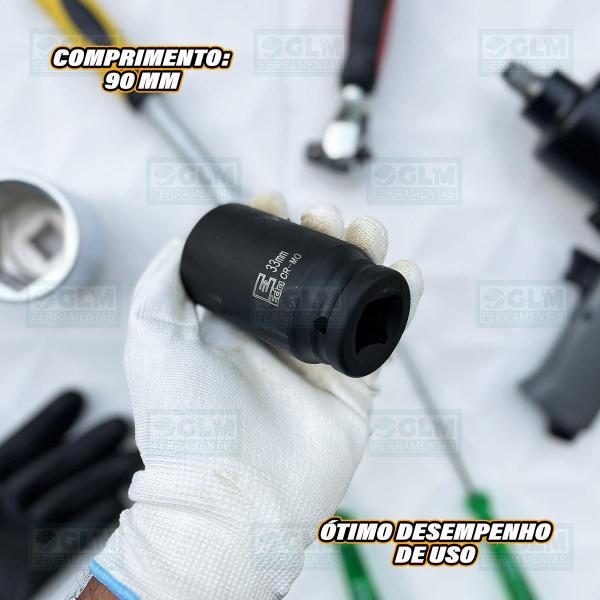 Imagem de Soquete Pito Impacto Longo Sextavado 33 Mm Encaixe 3/4''