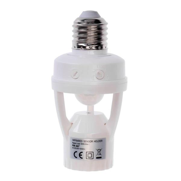 Soquete Sensor De Presença Lâmpada Bocal E27 Movimento 360º - Bellator Imagem de Soquete Sensor De Presença Lâmpada Bocal E27 Movimento 360º