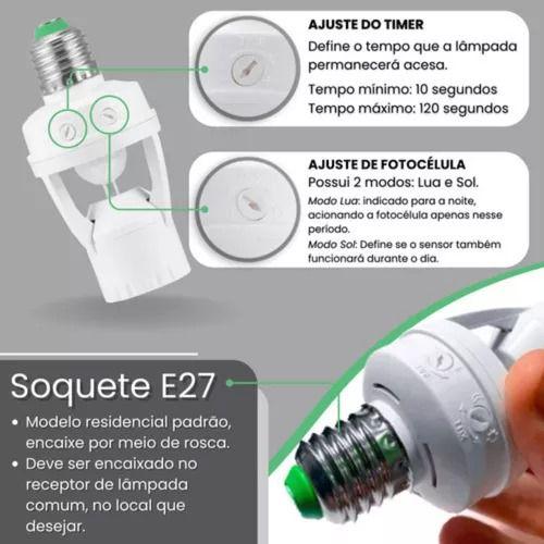 Imagem de Soquete Sensor de Presença/Movimento: Automação Inteligente para Economia de Energia