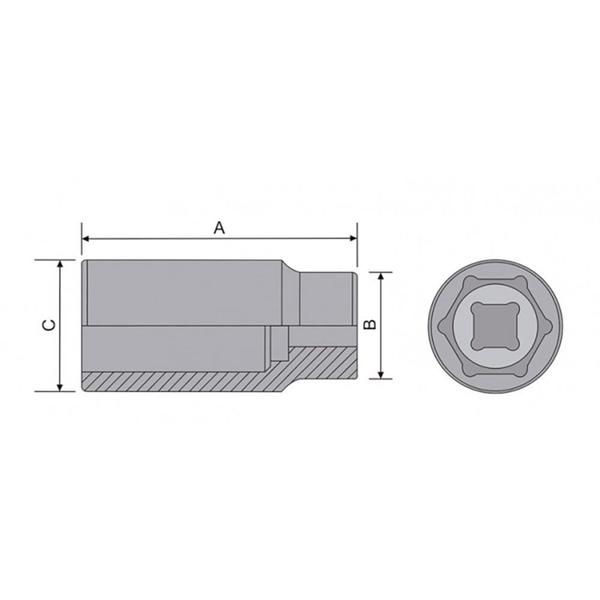 Imagem de Soquete Sextavado 1/2" 10 mm Riosul Tools R010189 