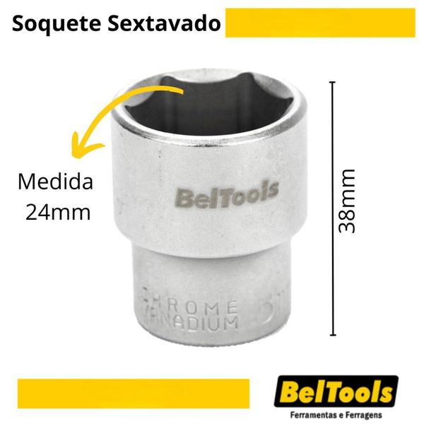 Imagem de Soquete sextavado 1/2 24mm Beltools