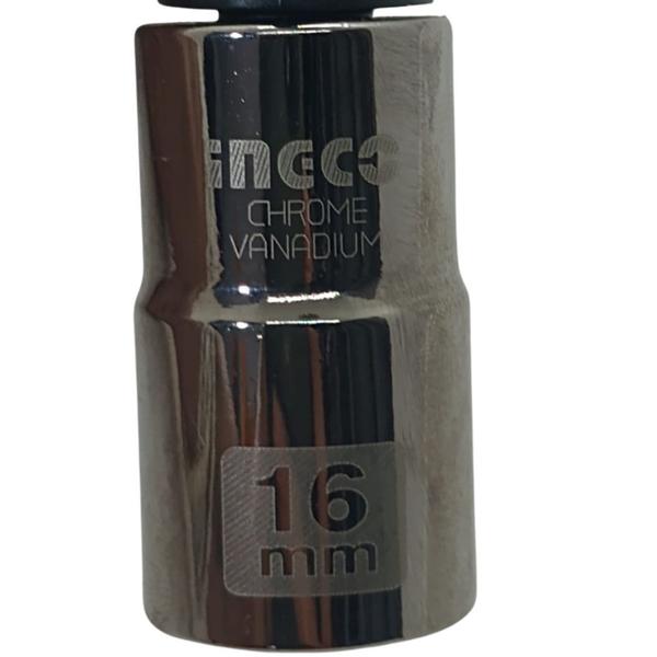 Soquete Sextavado 16mm com Encaixe de 1/2 Pol. da Ingco Imagem de Soquete Sextavado 16mm com Encaixe de 1/2 Pol. da Ingco