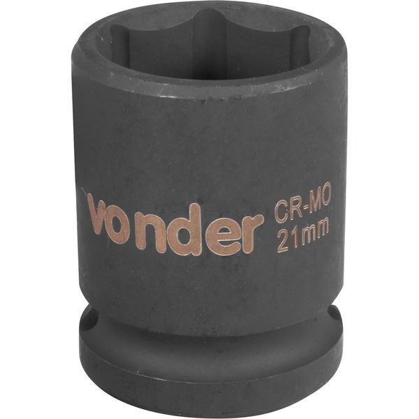 Imagem de Soquete Sextavado de Impacto Encaixe 1/2" 21mm Aço Cromo  - Vonder