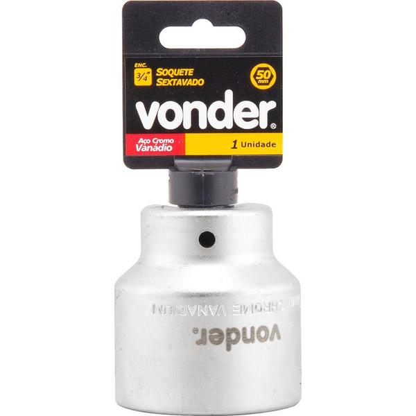 Imagem de Soquete sextavado enc 3/4" 27mm curto vanád. Vonder