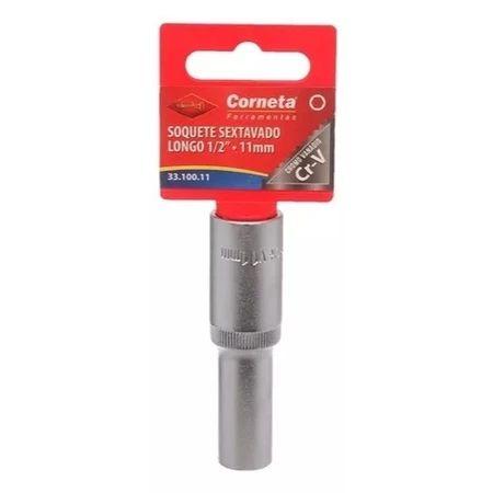 Imagem de Soquete Sextavado Longo 1/2 X 11 Mm  Profissional Corneta