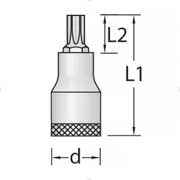 Imagem de Soquete Torx Hexalobular T30 3/8 Itx30-T30 Gedore