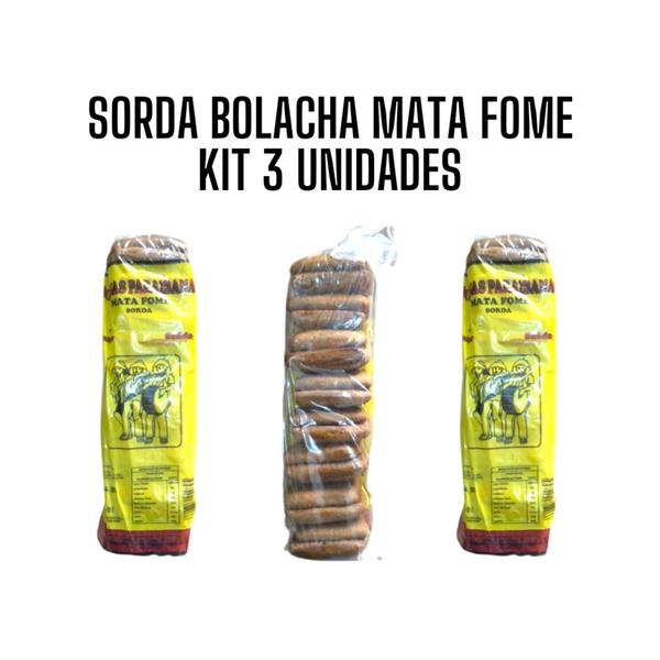 Imagem de Sorda bolacha mata fome kit com 3 unidades