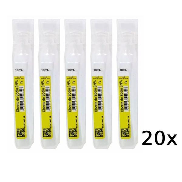 Imagem de Soro Fisiológico Cloreto 0,9% estéril 10ML Kit 20 Ampolas Equiplex