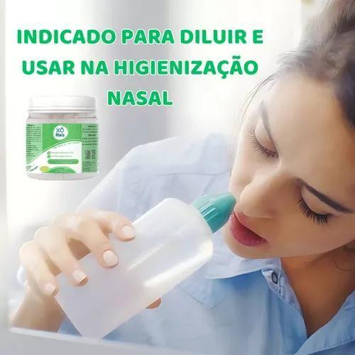 Imagem de Soro Fisiológico em Pó Para Lavagem e Higiene Nasal 500g Kit C/6 Potes Xô Ites