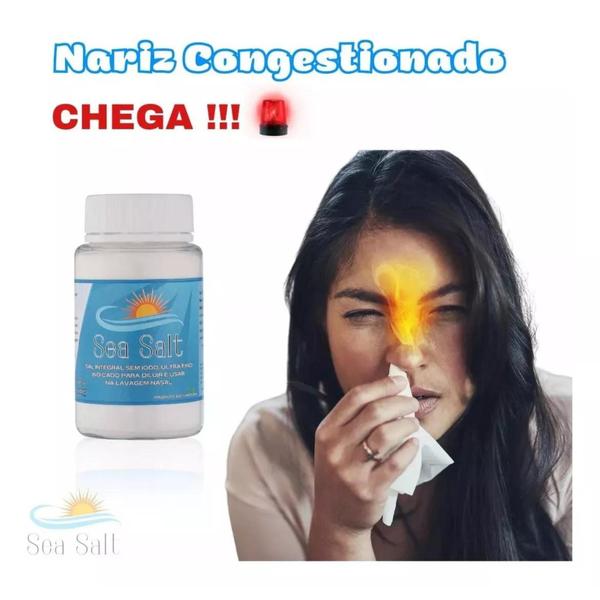 Imagem de Soro Fisiológico Em Pó Para Lavagem Nasal 100g Kit C/3