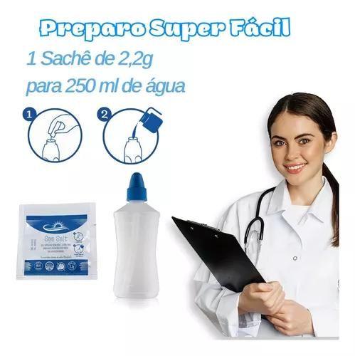 Imagem de Soro Fisiológico Pó Kit 60 + Frasco Higienizador Nasal 250ml