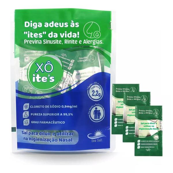 Imagem de Soro Para Lavagem Nasal, Cloreto De Sódio Pó Kit C/60 Sachês