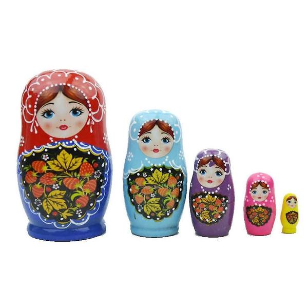 Imagem de Sorteio de Matryoshka Girl desenhado à mão da boneca Nesting Doll Wokex de 5 níveis