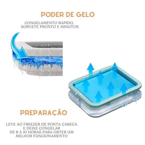 Imagem de Sorvete Geladinho com Mini Sorveteira Inox!