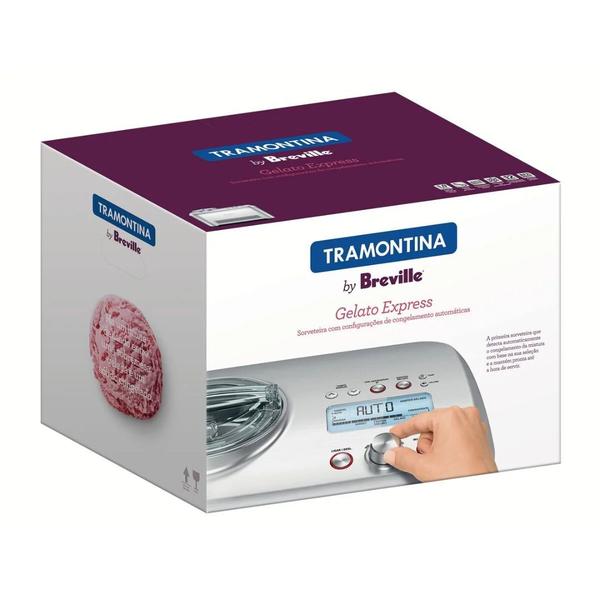 Imagem de Sorveteira Tramontina by Breville Express em Aço Inox 12 Funções 1 L Gelato