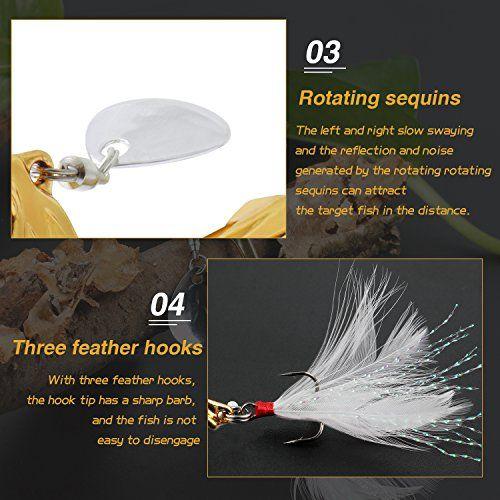 Imagem de Sougayilang Jigs Pesca Iscas Afundando Metal Spinner Isca Micro Jigging Bait-E-2.56in/0.42oz-5PCS com Caixa