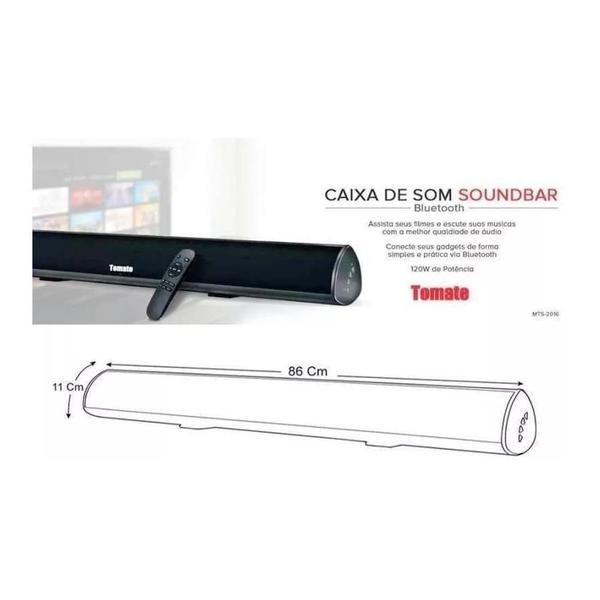 Imagem de Soundbar Caixa Sound Bluetooth Tomate Mts-2016