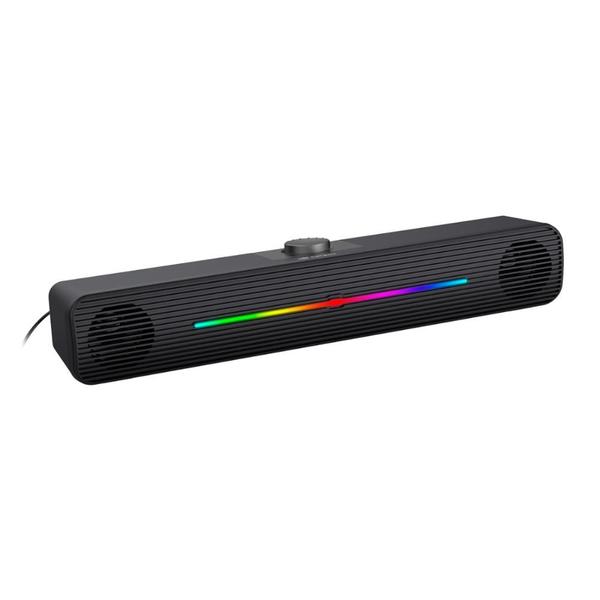 Imagem de Soundbar Gamer C3Tech - 6W - LED RGB - Conector P2 e Energia USB - SB-50BK