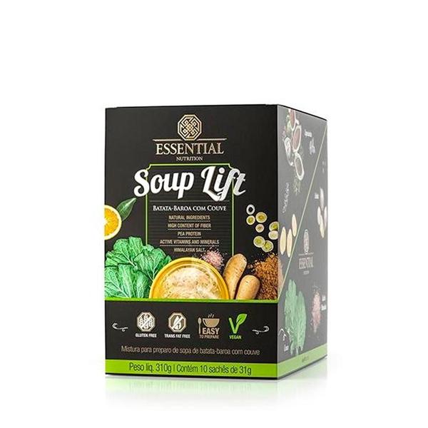 Soup Lift Batata-Baroa Couve - Essential Nutrition 10 Sachês Imagem de Soup Lift Batata-Baroa Couve - Essential Nutrition 10 Sachês