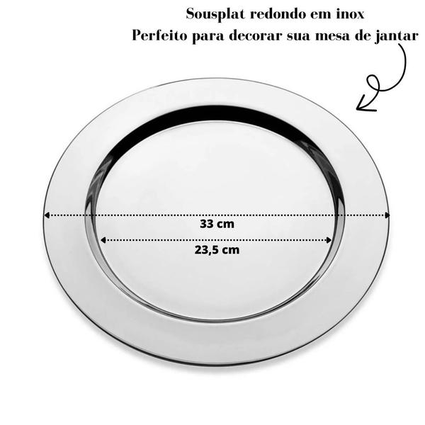 Imagem de Souplast redondo em inox cor prata  33 cm