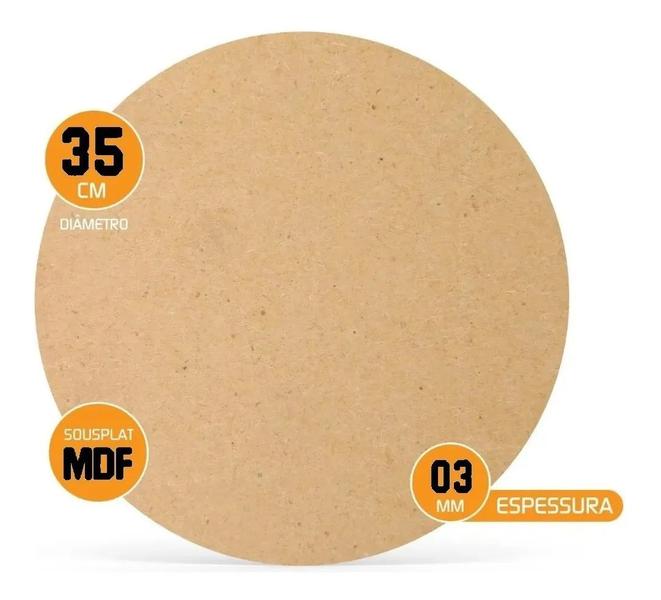 Imagem de Souspla Supla Me Madeira Crua 35 Cm Decoração Versatil Mdf