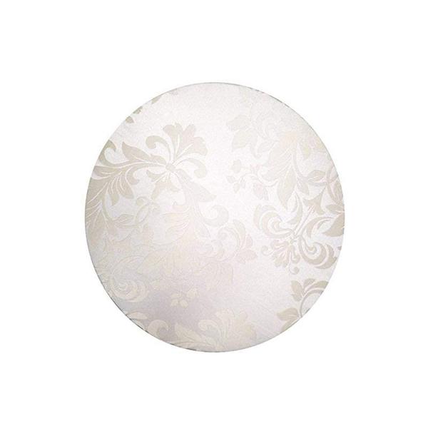 Imagem de Sousplat Com Base de Madeira Branco Jacquard 35 cm