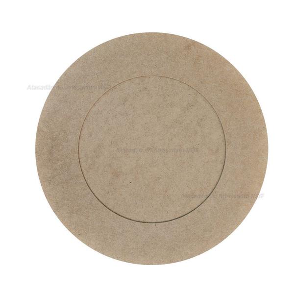 Imagem de Sousplat com Disco Liso 33cm Mdf Madeira