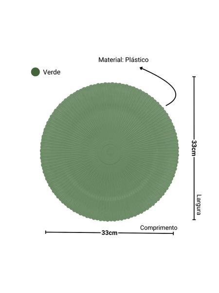 Imagem de Sousplat de plástico onix 33 cm - Lyor