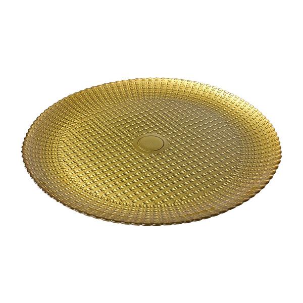 Imagem de Sousplat de vidro lumare dourado 2750 vitazza