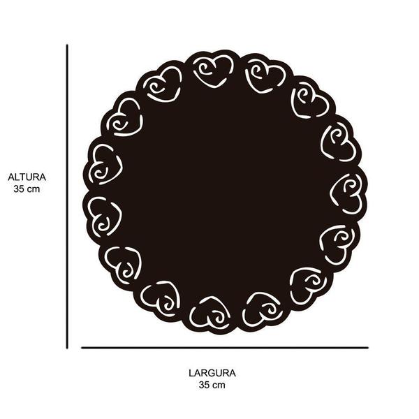 Imagem de Sousplat em MDF Coração Branco