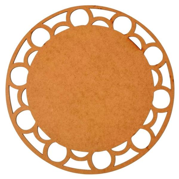 Imagem de Sousplat em MDF Cru Arabesco 35cm - MDF 3mm - Kit C/ 12 Unid.